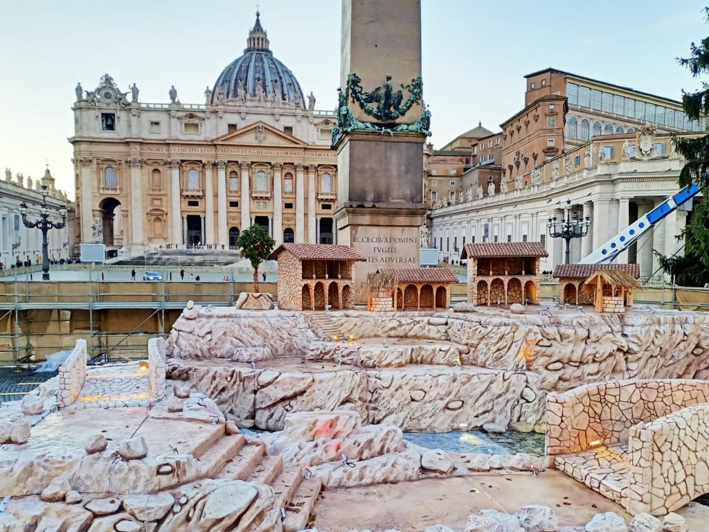 Il presepe in Piazza San Pietro